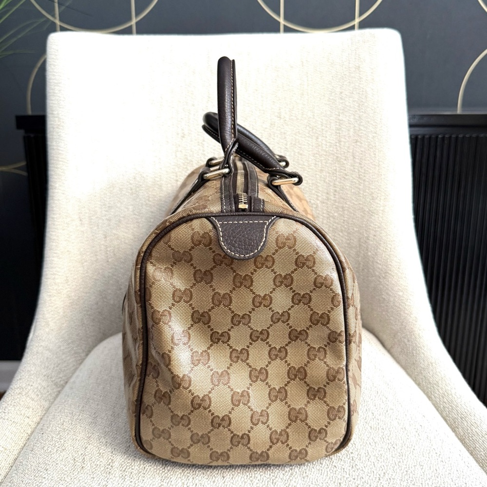 Authentic Gucci Joy Boston bag brown monogram coated canvas medium size - Picture 6 of 16